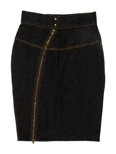 Pre-owned Alaïa Vintage Knee-length Skirt In Black
