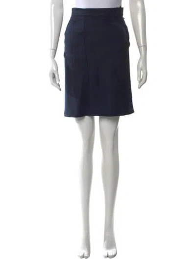 Pre-owned Alaïa Vintage Knee-length Skirt In Blue