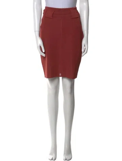 Pre-owned Alaïa Vintage Knee-length Skirt In Red