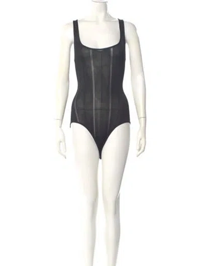 Pre-owned Alaïa Vintage Late 1980's - Early 1990's Bodysuit In Black