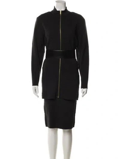 Pre-owned Alaïa Vintage Late 1980's - Early 1990's Skirt Suit In Blue