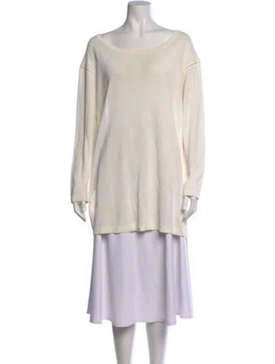 Pre-owned Alaïa Vintage Late 1980's - Early 1990's Top In Neutrals