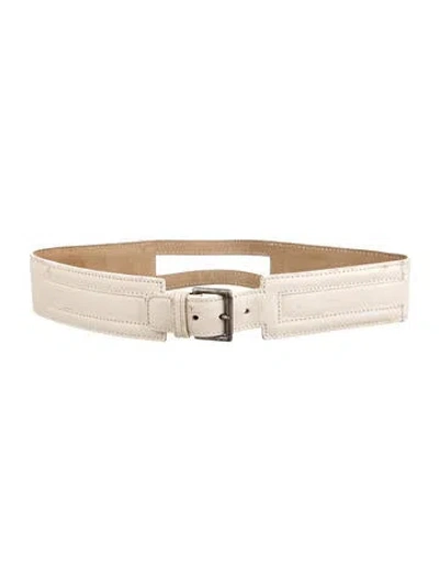 Pre-owned Alaïa Vintage Late 1980's - Early 1990's Waist Belt In White