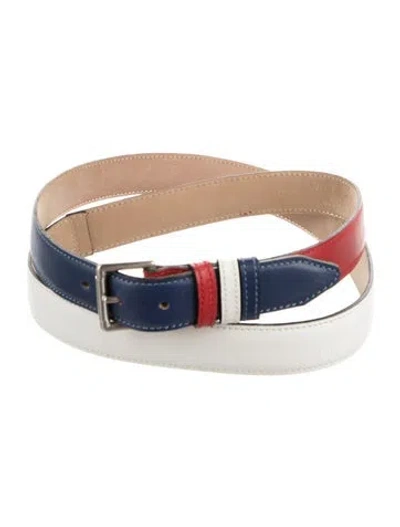 Pre-owned Alaïa Vintage Leather Belt Kit In Blue
