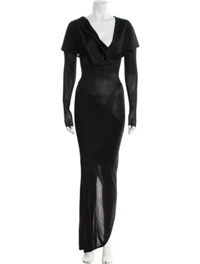 Pre-owned Alaïa Vintage Long Dress In Black