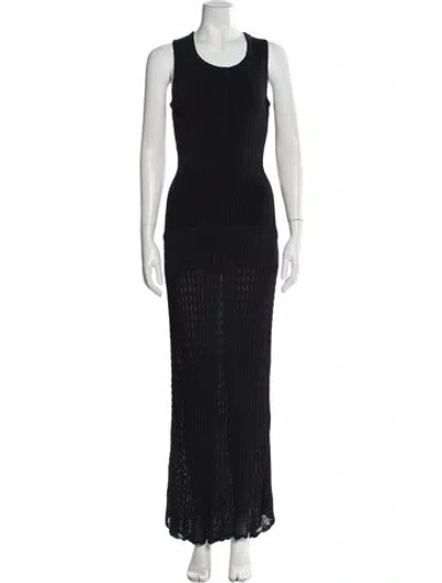 Pre-owned Alaïa Vintage Long Dress In Black