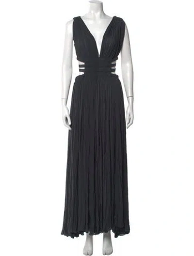Pre-owned Alaïa Vintage Long Dress In Gray