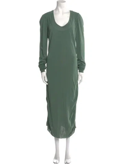Pre-owned Alaïa Vintage Long Dress In Green