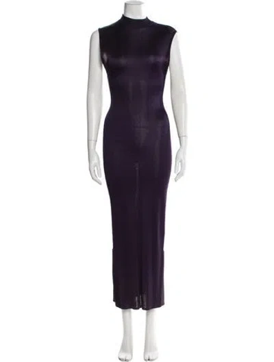 Pre-owned Alaïa Vintage Long Dress In Purple