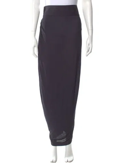 Pre-owned Alaïa Vintage Long Skirt In Blue