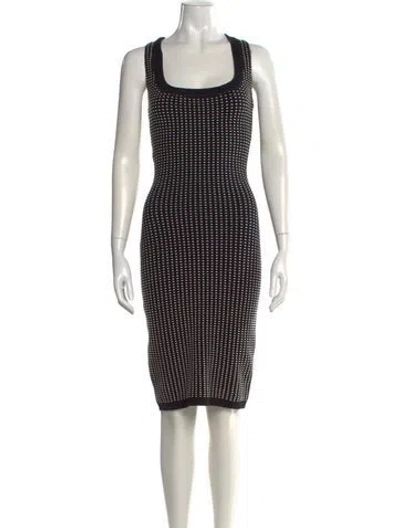 Pre-owned Alaïa Vintage Midi Length Dress In Black