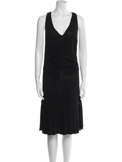 Pre-owned Alaïa Vintage Midi Length Dress In Black