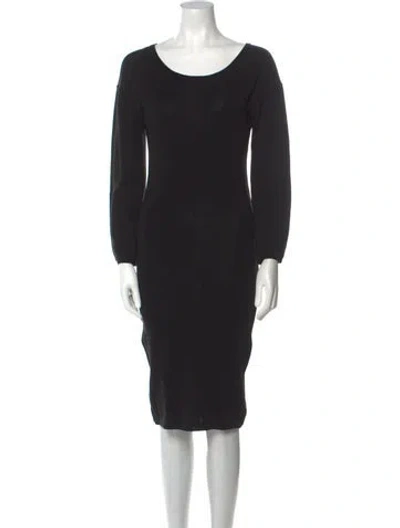 Pre-owned Alaïa Vintage Midi Length Dress In Black