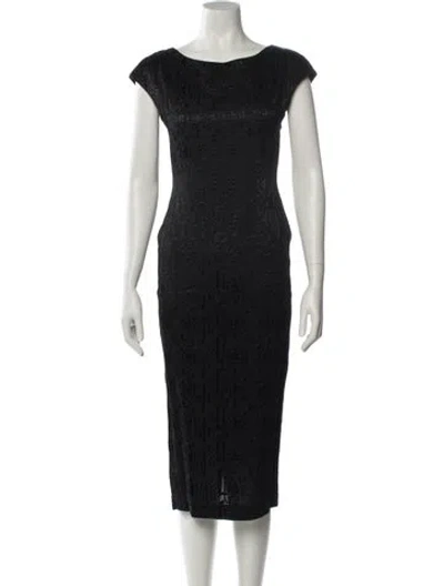 Pre-owned Alaïa Vintage Midi Length Dress In Black
