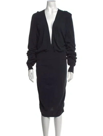 Pre-owned Alaïa Vintage Midi Length Dress In Black