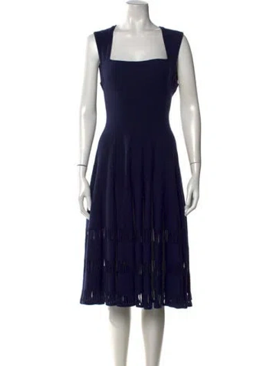 Pre-owned Alaïa Vintage Midi Length Dress In Blue