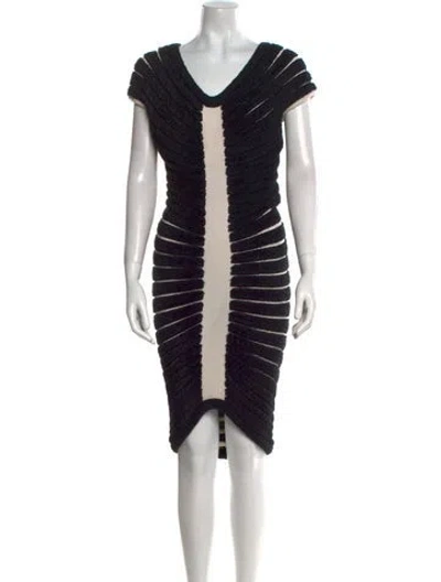 Pre-owned Alaïa Vintage Midi Length Dress In Multi