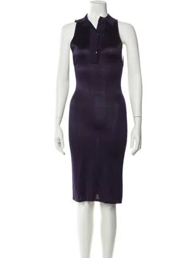 Pre-owned Alaïa Vintage Midi Length Dress In Purple