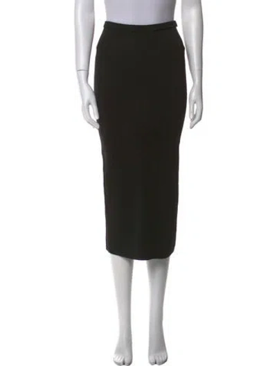 Pre-owned Alaïa Vintage Midi Length Skirt In Black