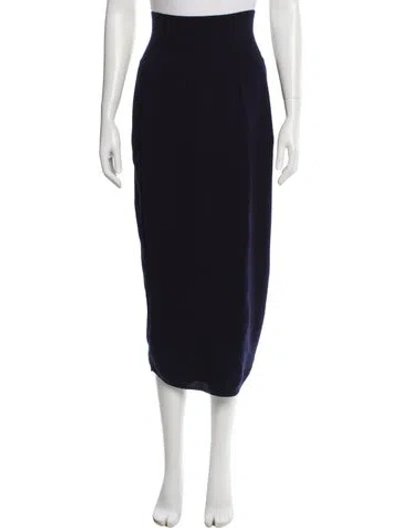 Pre-owned Alaïa Vintage Midi Length Skirt In Blue