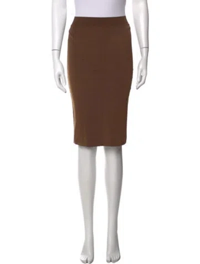 Pre-owned Alaïa Vintage Midi Length Skirt In Brown