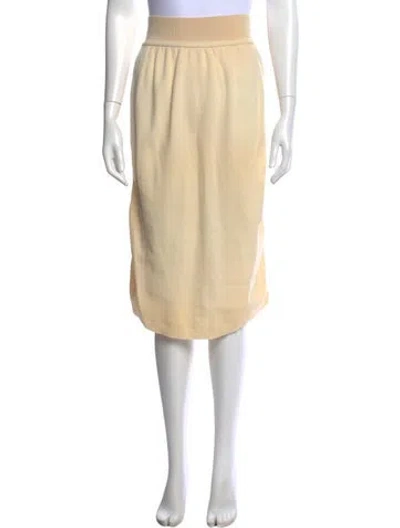 Pre-owned Alaïa Vintage Midi Length Skirt In Neutral