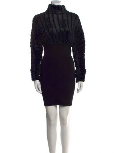 Pre-owned Alaïa Vintage Mini Dress In Black