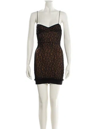 Pre-owned Alaïa Vintage Mini Dress In Black