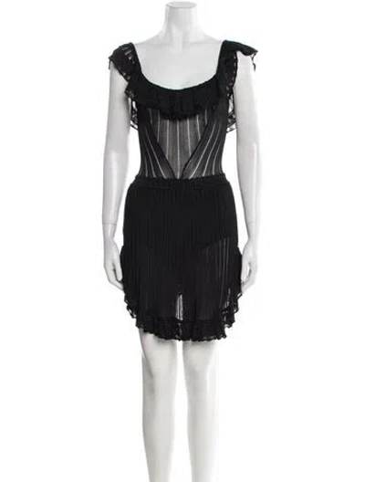 Pre-owned Alaïa Vintage Mini Dress In Black