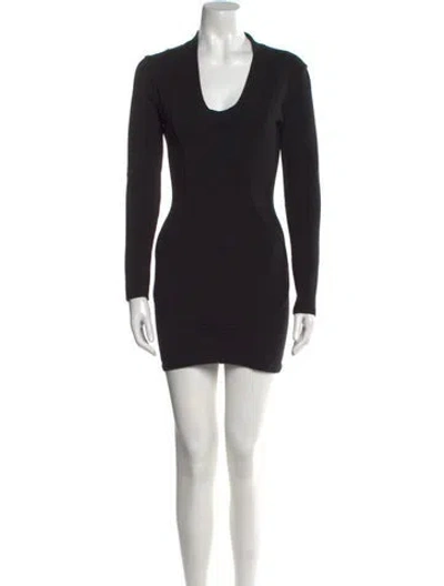 Pre-owned Alaïa Vintage Mini Dress In Black