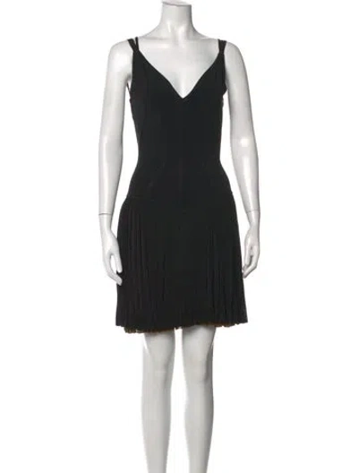 Pre-owned Alaïa Vintage Mini Dress In Black