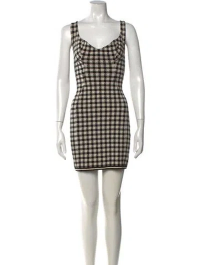 Pre-owned Alaïa Vintage Mini Dress In Black/neutrals