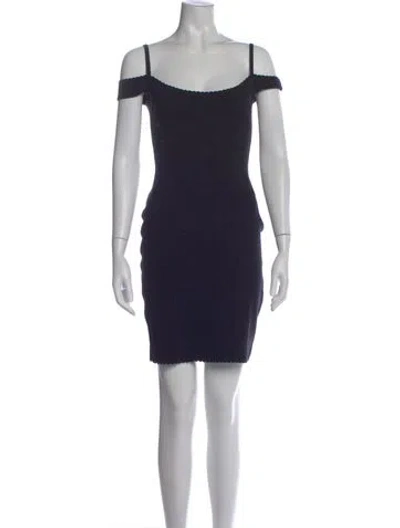 Pre-owned Alaïa Vintage Mini Dress In Blue