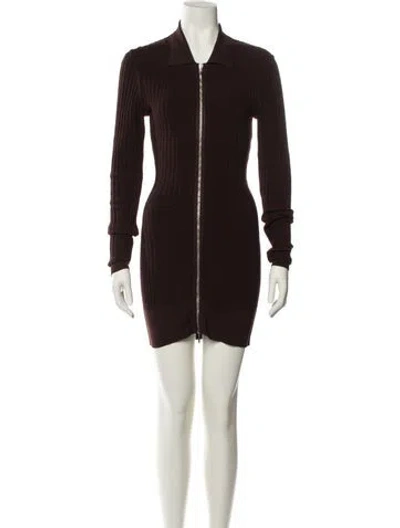 Pre-owned Alaïa Vintage Mini Dress In Brown
