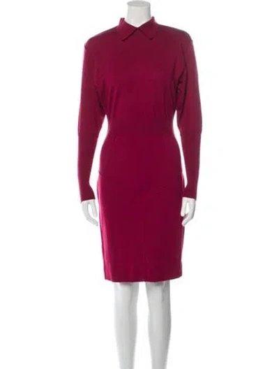 Pre-owned Alaïa Vintage Mini Dress In Burgundy