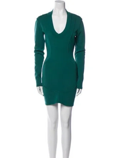 Pre-owned Alaïa Vintage Mini Dress In Green