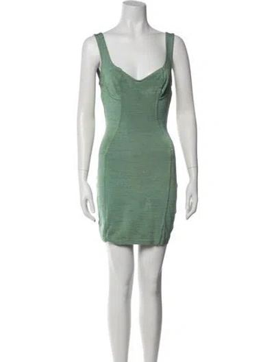 Pre-owned Alaïa Vintage Mini Dress In Green