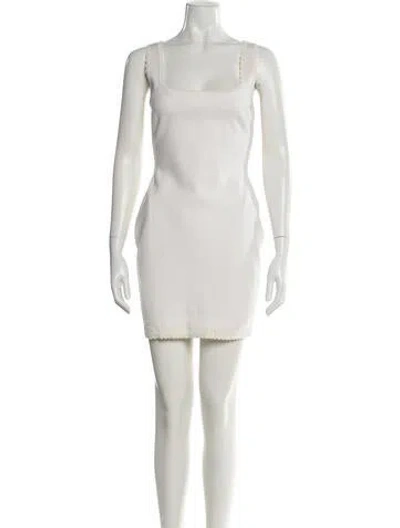 Pre-owned Alaïa Vintage Mini Dress In Neutral