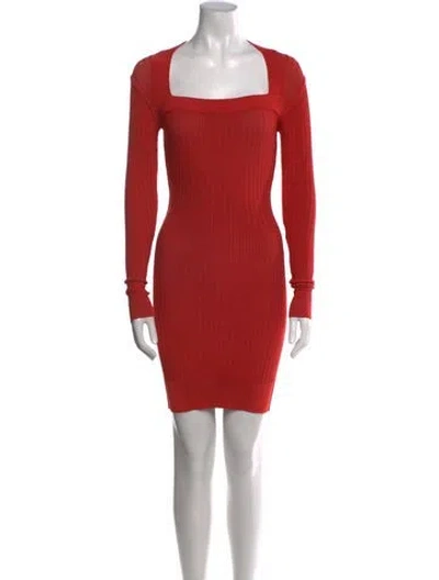 Pre-owned Alaïa Vintage Mini Dress In Orange