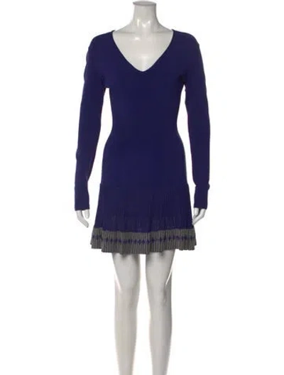 Pre-owned Alaïa Vintage Mini Dress In Purple