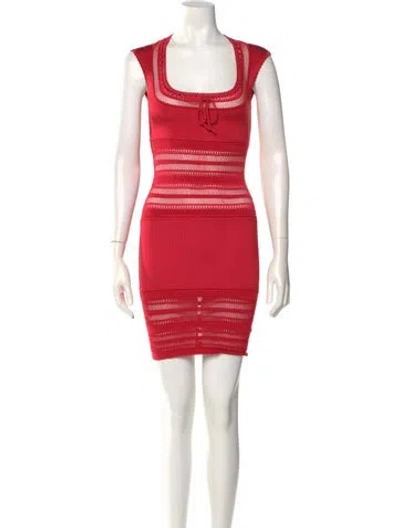 Pre-owned Alaïa Vintage Mini Dress In Red