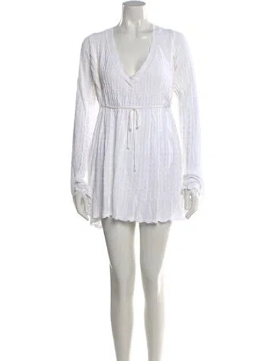 Pre-owned Alaïa Vintage Mini Dress In White