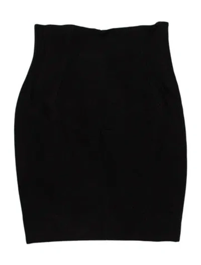 Pre-owned Alaïa Vintage Mini Skirt In Black