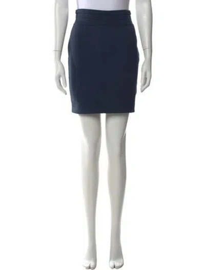 Pre-owned Alaïa Vintage Mini Skirt In Blue
