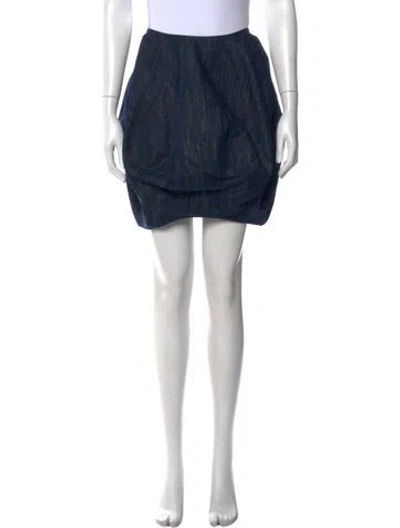 Pre-owned Alaïa Vintage Mini Skirt In Blue
