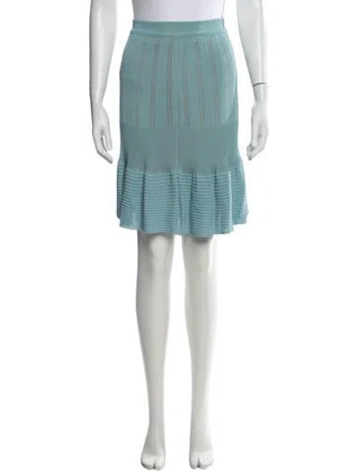 Pre-owned Alaïa Vintage Mini Skirt In Blue