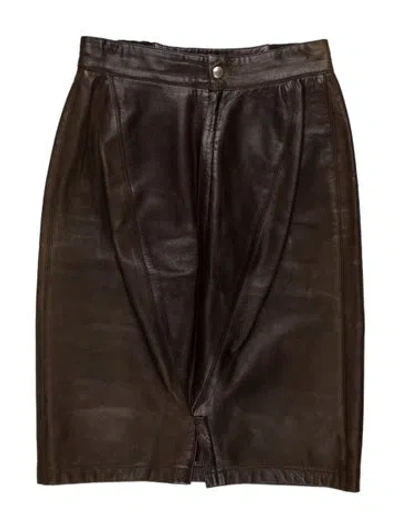Pre-owned Alaïa Vintage Mini Skirt In Brown