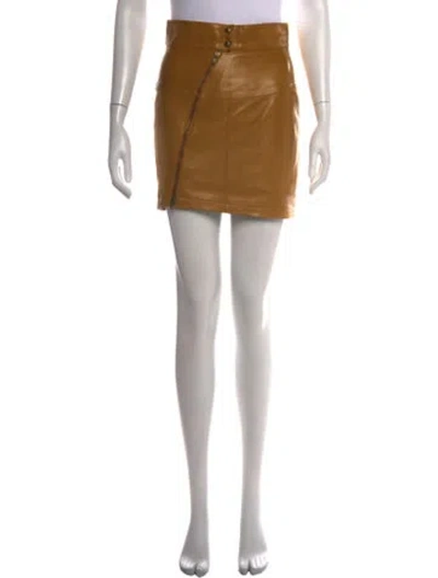 Pre-owned Alaïa Vintage Mini Skirt In Brown