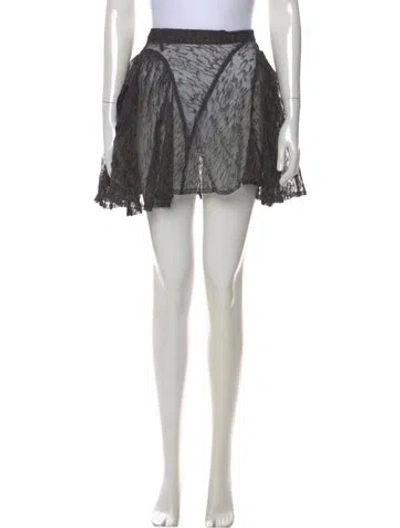 Pre-owned Alaïa Vintage Mini Skirt In Gray
