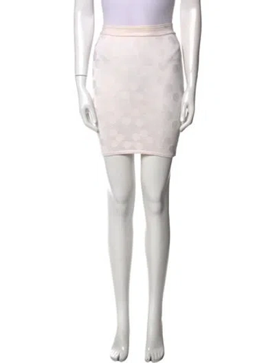 Pre-owned Alaïa Vintage Mini Skirt In Neutral